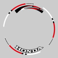 SEFIS sada farebných prúžkov EASY na kolesa Honda červená