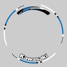 SEFIS sada farebných prúžkov EASY na kolesa Kawasaki modrá