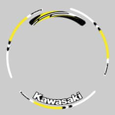 SEFIS sada farebných prúžkov EASY na kolesa Kawasaki žltá