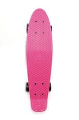 Greatstore Skateboard - pennyboard 60cm nosnost 90kg, kovové osy, růžová barva, černá kola