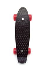 Greatstore Skateboard - pennyboard 43cm, nosnost 60kg plastové osy, černá, červená kola