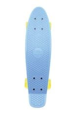 Greatstore Skateboard - pennyboard 60cm nosnost 90kg, kovové osy, modrá barva, žlutá kola