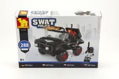 shumee Stavebnice Dromader SWAT Policie Auto 288ks plast v krabici 35x25x5,5cm