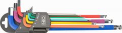 NEO TOOLS Sada metrických zástrčných kľúčov IMBUS 1,5-10mm 9ks gulička color NEO tools