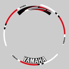SEFIS sada farebných prúžkov EASY na kolesa Yamaha červená