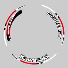SEFIS sada farebných prúžkov EASY na kolesa Kawasaki Z650 červená