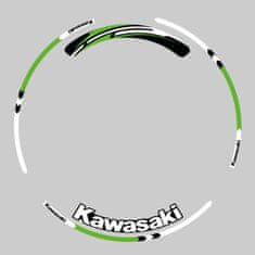 SEFIS sada farebných prúžkov EASY na kolesa Kawasaki zelená