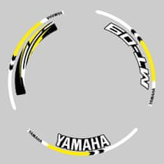 SEFIS sada farebných prúžkov EASY na kolesa Yamaha MT-09 žltá
