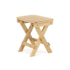 KONDELA Rozkladacia stolička bez operadla Denice - bambus