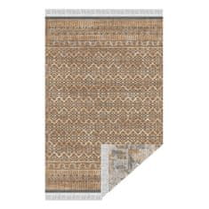 KONDELA Obojstranný koberec Madala 180x270 cm - vzor / hnedá