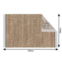 KONDELA Obojstranný koberec Madala 180x270 cm - vzor / hnedá