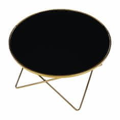 KONDELA Konferenčný stolík Rosalo - zlatá / čierna