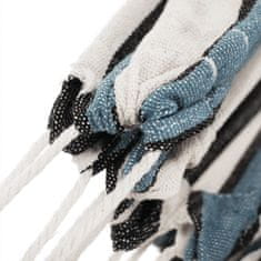 KONDELA Hojdacia sieť Kabuki Double 220x160 cm - vzor modrý pásik