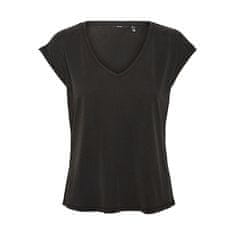 Vero Moda Dámske tričko VMFILLI Relaxed Fit 10247666 Black (Veľkosť XS)