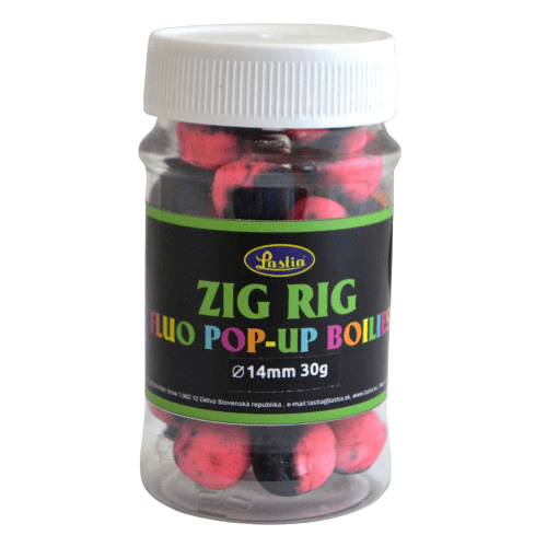 Lastia Zig rig fluo pop-up boilies,14 mm,krill-tuna