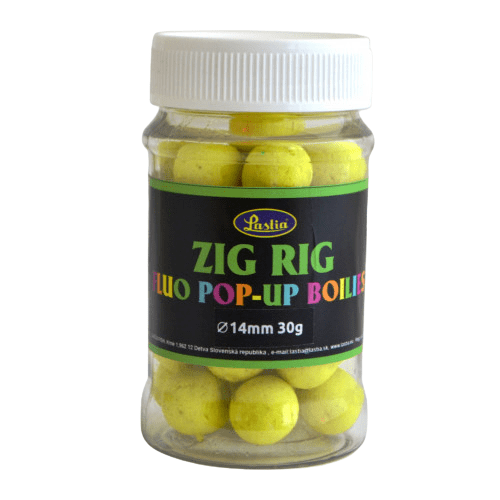 Lastia Zig rig fluo pop-up boilies,14 mm,mirabel