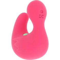 Action Ružová vibračná kačička Happy Loky Ducky Vibe na prst