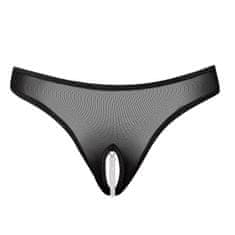 PantyRebel Underneath JADE Crotchless Sheer Thong (Čierne) S/M
