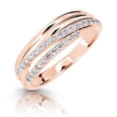 Cutie Jewellery Trblietavý prsteň z ružového zlata Z6716-3352-10-X-4 (Obvod 48 mm)