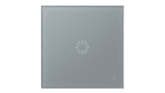 HEVOLTA Glasense sklenený vypínač 1-tlačidlový, WiFi, Platinium Grey