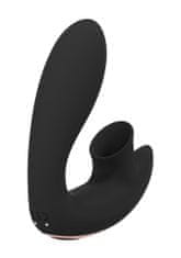 Shots Toys Irresistible Desirable black vibrátor so stimulátorom klitorisu