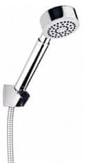 CERSANIT ATON, Set ručná sprcha so sprchovou hadicou a 1-bodovým držiakom sprchy, Chróm, S951-024