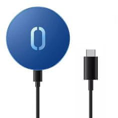 Joyroom MagSafe Charger magnetická bezdrôtová nabíjačka 15 W + kábel USB-C, modrá