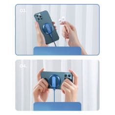 Joyroom MagSafe Charger magnetická bezdrôtová nabíjačka 15 W + kábel USB-C, modrá