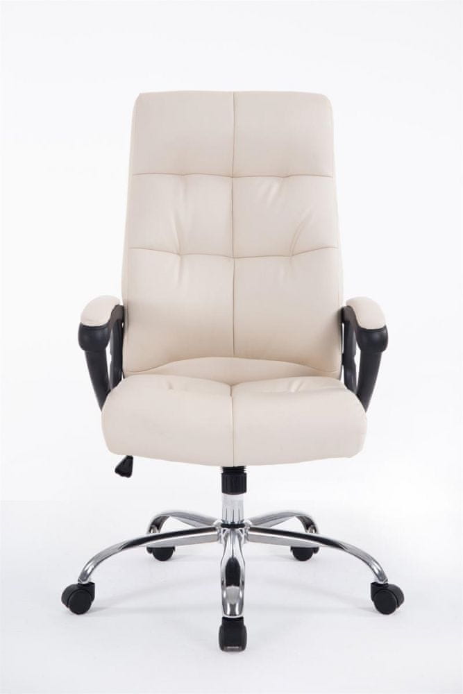 BHM Germany Kancelárska stolička Poseidon, syntetická koža, krémová