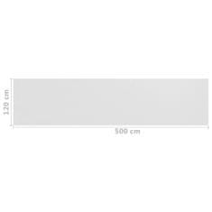 Vidaxl Balkónová markíza biela 120x500 cm HDPE