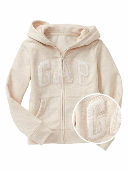 Gap Detská mikina Logo zip hoodie in fleece