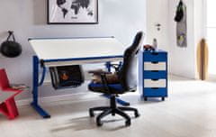 Bruxxi Detská kancelárska stolička Speedy, syntetická koža, modrá