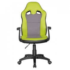 Bruxxi Detská kancelárska stolička Speedy, syntetická koža, zelená