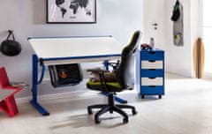 Bruxxi Detská kancelárska stolička Speedy, syntetická koža, zelená