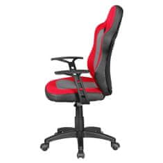Bruxxi Detská kancelárska stolička Speedy, syntetická koža, červená