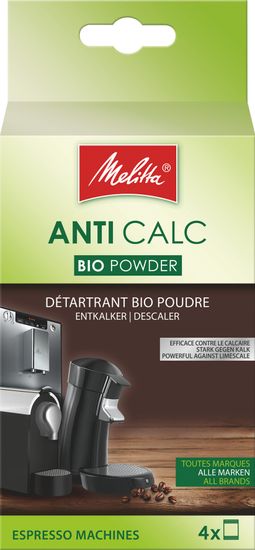 MELITTA ANTI CALC Práškový bio-odvápňovač pre espresso a kapsulové kávovary 4x40 g