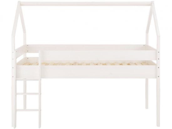 Danish Style Domčeková poschodová posteľ Less, 142 cm, biela
