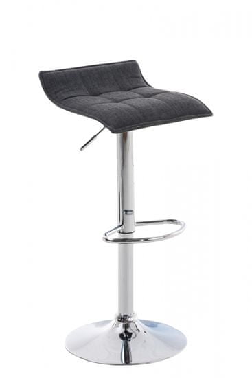BHM Germany Barové stoličky Madison (SET 2 ks), textil, tmavo šedá
