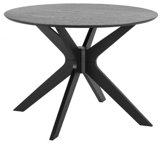 Design Scandinavia Jedálenský stôl Duncan, 105 cm, čierna