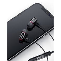 Joyroom In-ear Wired Control slúchadlá do uší 3.5mm, čierne