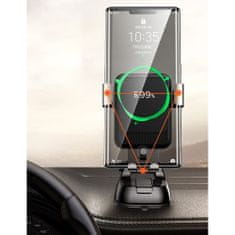 Joyroom Wireless Dashboard držiak na mobil do auta, Qi nabíjačka 15W, čierna