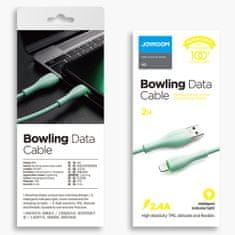Joyroom Bowling Data kábel USB / Lightning 2.4A 1m, čierny
