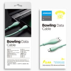 Joyroom Bowling Data kábel USB / Micro USB 2.4A 1m, biely