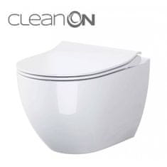 CERSANIT ZEN - závesná wc misa CleanOn s pomaly padajúcim sedátkom, biela, S701-428