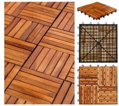 Greatstore STILIST drevené dlaždice, mozaika 6, agát, 3 m2
