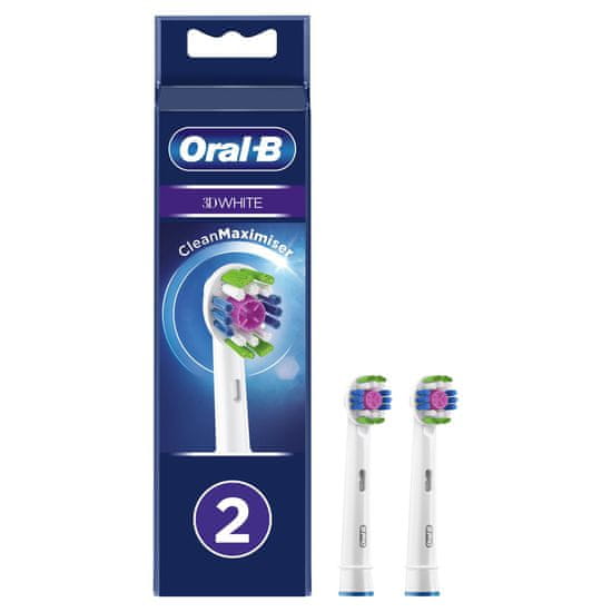Oral-B 3D White čistiaca hlavica s technológiou CleanMaximiser, balenie 2 ks