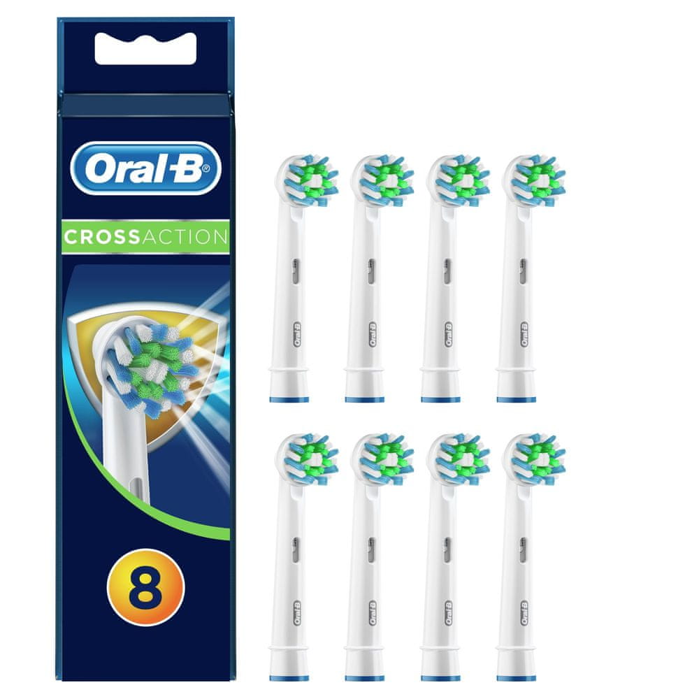 Oral-B CrossAction čistiaca hlavica s technológiou CleanMaximiser, balenie 8 ks
