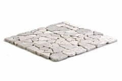 Greatstore Mramorová mozaika Garth - krémová obklady 1 m2