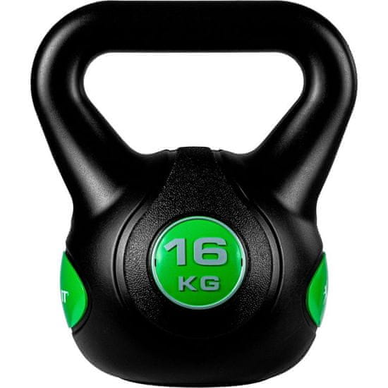 Greatstore MOVIT Kettlebell činka - 16 kg, čierna/zelená