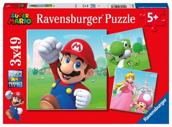 Ravensburger 051861 Puzzle Super Mario 3x49 dielikov